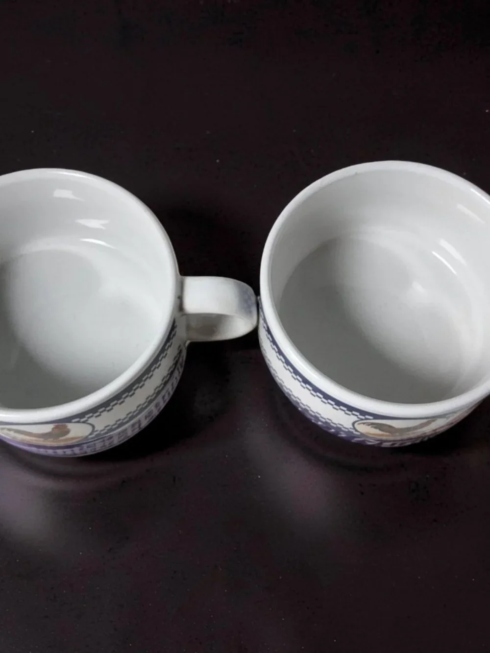 Vintaged Houston Harvest Set of 2 Ceramic Rooster or Chicken Soup Bowls
